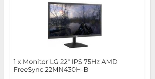 Monitor LG 22  Ips 75hz Amd Freesync 22mn430h-b