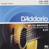 Encordadura Daddario Para Guitarra Acústica Ej-11