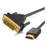 Cabo Hdmi Para Dvi Ugreen Macho Resolução 4k/60hz 2 Metros