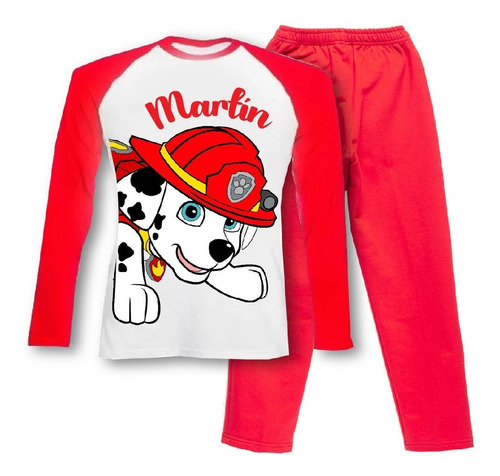 Pijama Polar Paw Patrol Marshall D3  Personalizado 