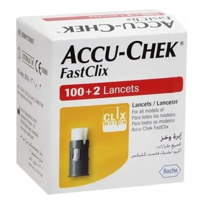 Lanceta Accu-chek Fastclix C/ 102 Unidades Branco
