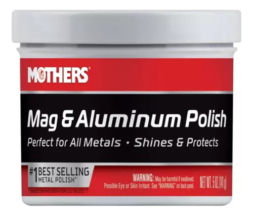 Crema Pulidora Aluminio Magnesio Metales Mothers Pasta 5oz