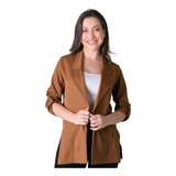 Saco Formal Blazer Mujer Café Stfashion 79304625