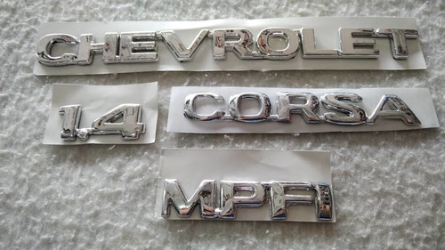 Kit Emblemas Corsa Chevrolet 1.4 Tapa Maleta 4 Piezas Foto 8