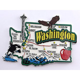 Mapa Y Puntos De Referencia Del Estado De Washington Collage