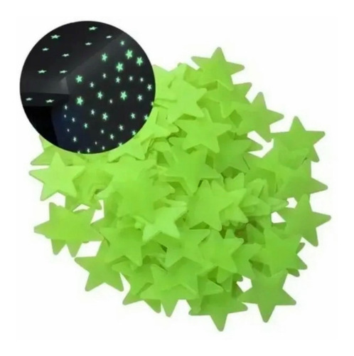 100 Estrellas Fluorescentes Fosforescentes  Brilla Oscuridad