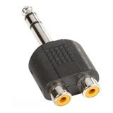  Adam Hall 7549 Adaptador 2 Rca Hembra A 1 Plug Stereo Macho