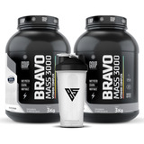 Kit 2x Hipercalórico Bravo Mass 3kg Goup Nutriton + Shaker