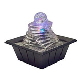 Fuente De Agua Decorativa Traslucida Pequeña Con   Luz Led