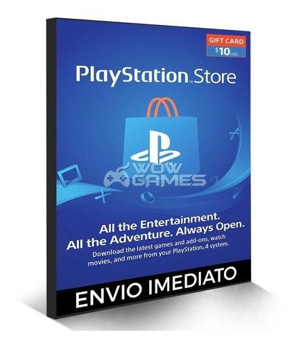 Cartão Psn $10 Dolares Playstation Network - Ps3 Ps4 Psvita