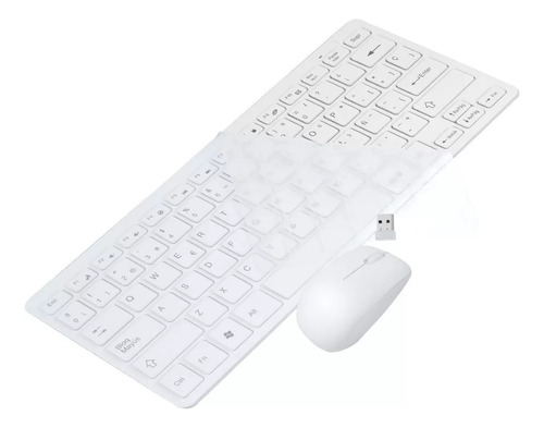 Kit Teclado Mouse Inalámbrico Receptor Bluetooth Protector