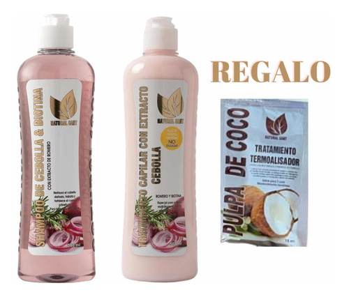 Shampoo Y Tratamiento De Cebolla Biotina Y Romero Natural Sa