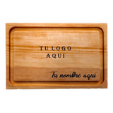 Tabla De Madera Pino Plato Largo Grabado Personalizado 10 Pz