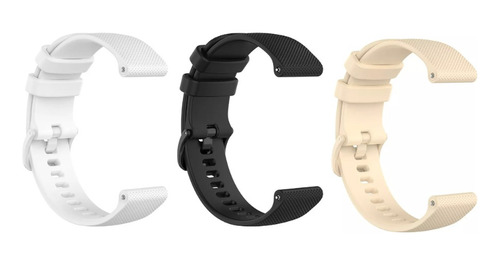 3x Pulseiras Silicone Compatível Com  Garmin Venu 2s - Top