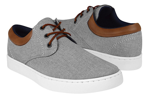 Zapatos Casuales Caballero Stylo 145-00 Textil Gris