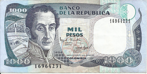 Colombia 1000 Pesos Oro 1 Julio 1995