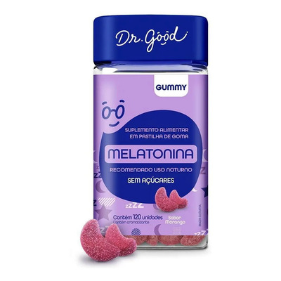 Melatonina Dr Good Suplemento Morango C\u002F120 Gomas | Frete grátis