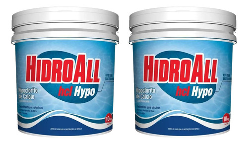 2x Cloro Granulado Hipoclorito De Cálcio 65% 10kg Hidroall