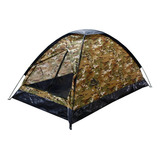 Carpa Camuflada Verde 2 Personas Asgard Camping 2x1.2 