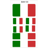 Adesivo Bandeira Da Itália - Resinado Cartela