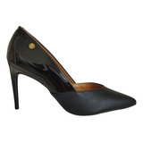 Zapatos Stiletto Vizzano Negro Elegante Mujer Vestir Fiesta