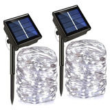 Guirnaldas De Luces Solares Al Aire Libre 2x30m Impermeable