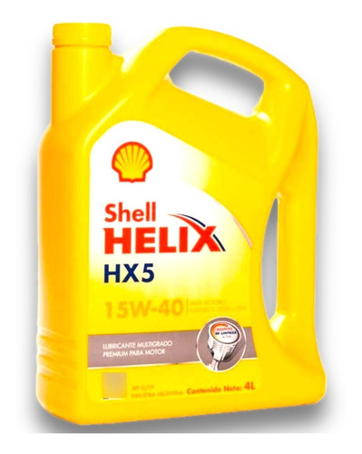 Aceite 15w40 Mineral Shell Helix Hx5 Nafta Diesel Gnc X 4l