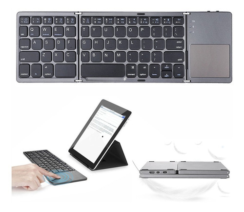 Teclado Mini Dobrável Portátil Adequado iPad Tablet Touchpad