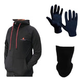 Campera Lycra Hombre + Cuello Y Guantes Termicos -6 Cuo