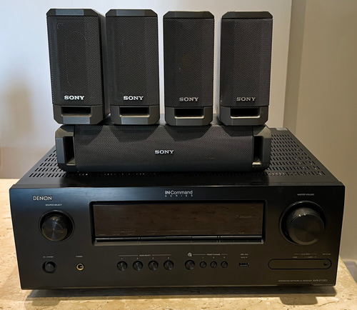 Receiver Denon Avr 2112ci  + 5 Caixas Sony 