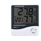 Higrometro Termometro Digital Htc-1 Indoor Reloj + Envio 