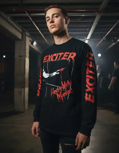 Exciter Heavy Metal Playera Manga Larga Overkill Exodus