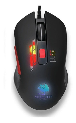 Mouse Gamer Necnon Óptico Ngm-hydra Alámbrico Usb 3200dpi