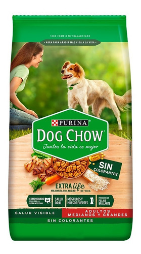 Dog Chow Perro Adulto Raza Mediana Y Grande Sabor Mix 21 kg