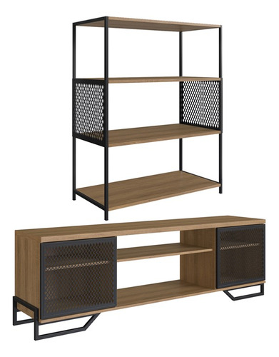 Rack 180 Cm 2 Pt Estante 77 Cm Industrial 27x24 Mell Preto P