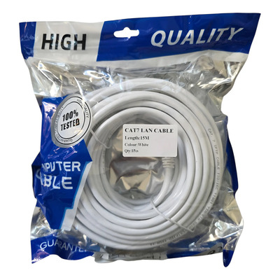 Cable Ethernet Cat 7 Exterior Blindado De 15 Metros Gigabit | MercadoLibre