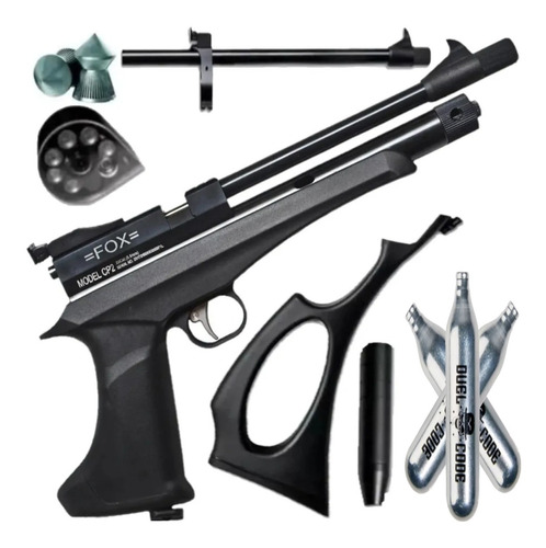 Pistola Co2 Rifle Fox Aire Comprimido 5,5 Cp2 Batman + Kit