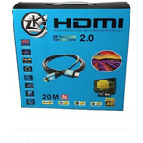 Cabo Hdmi 2.0 20 Metros 20m C/áudio E Nf-e Full 