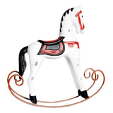 Cavalo De Balanço De Madeira Branco
