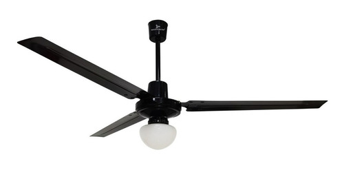 Ventilador De Techo Negro Brillante Masterfan Icarus Con Luz