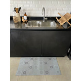 Alfombra Vinílica Pvc 50x100-varios Diseños Diseño De La Tela Mosaico Gris