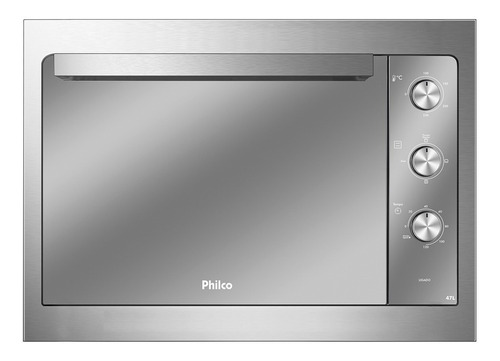 Forno Elétrico Para Embutir Pfe47e Esmaltado Philco 220v Cor Prateado