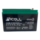 Bateria Nicoll 12v-15ah Gel/agm Para Bike Eletrica,patinete