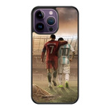 Funda Protector Para iPhone Cristiano Ronaldo Messi Amigos
