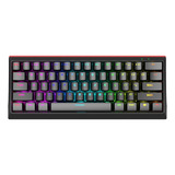 Teclado Mecanico Gamer Marvo Kg962 60% Switch Red Rainbow Negro Inglés