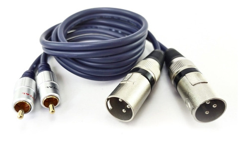 Cable De Audio 2 Xlr Macho A 2 Rca Macho 1.8mts