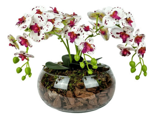 Arranjo Orquidea Flores Artificial Decorativa Centro De Mesa