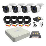 Kit Circuito Cerrado 4 Cámaras Hd 1 Mp Cctv Hikvision 1 Tb