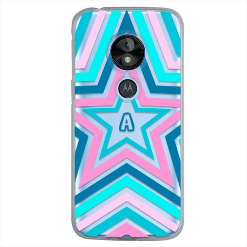 Funda Para Motorola Estrellas Personalizada Con Tu Inicial