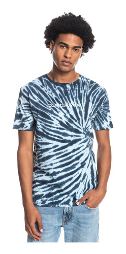 Polera Quiksilver Omni Font Hombre Airy Blue